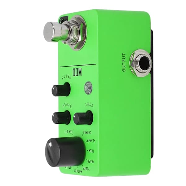 HA-Elektrisk gitarr effektpedal - 11 typer av klassiska effekter - 1/4 tum mono ljudgränssnitt - mini moduleringspedal