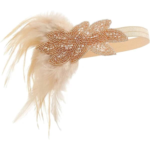 1920'er Flapper Tilbehør Gatsby Kostume Tilbehør Sæt 20'er Flapper Pandebånd Perlehalskæde Handsker Plastholder