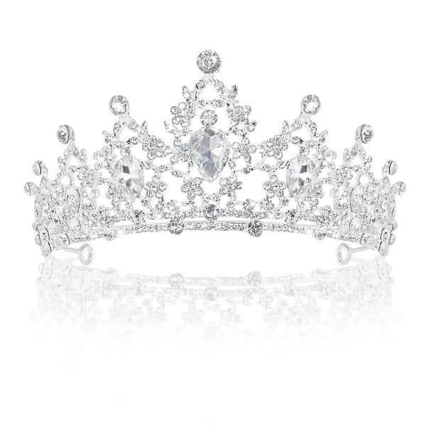 Dronningekrone og tiara prinsessekrone til kvinder og piger krystalhårbånd til brud