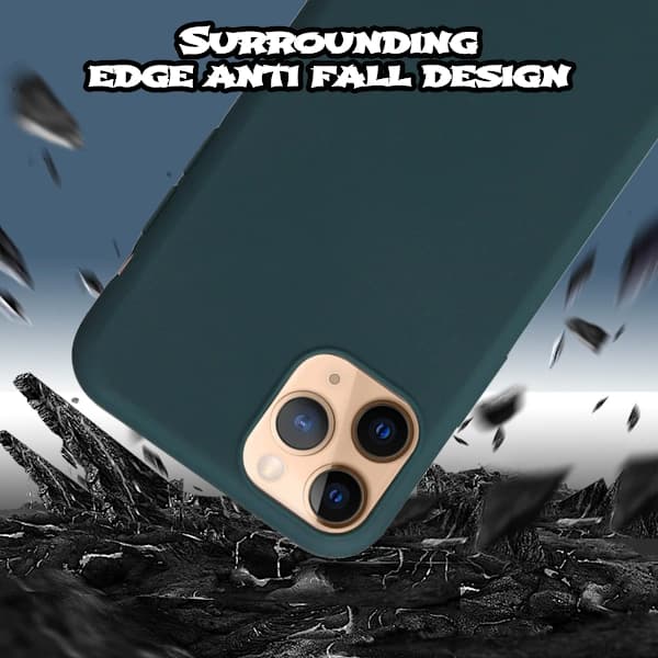 iPhone 15 - Mat TPU cover - Cover Mørkegrøn Mørkegrøn