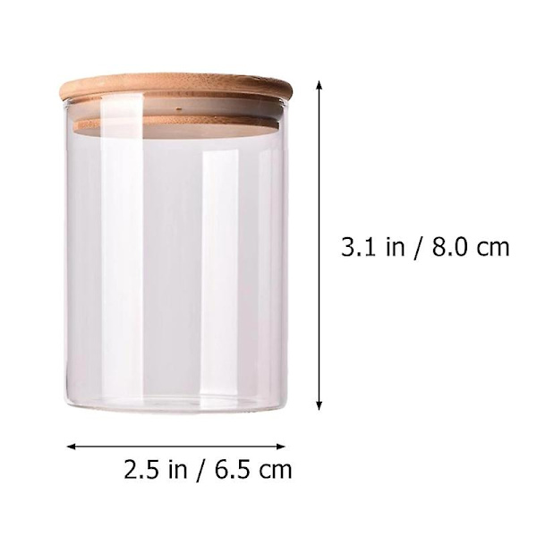 10 st bambu trälock lufttät burk flaskor burkar matbehållare te kaffebönor godisburk