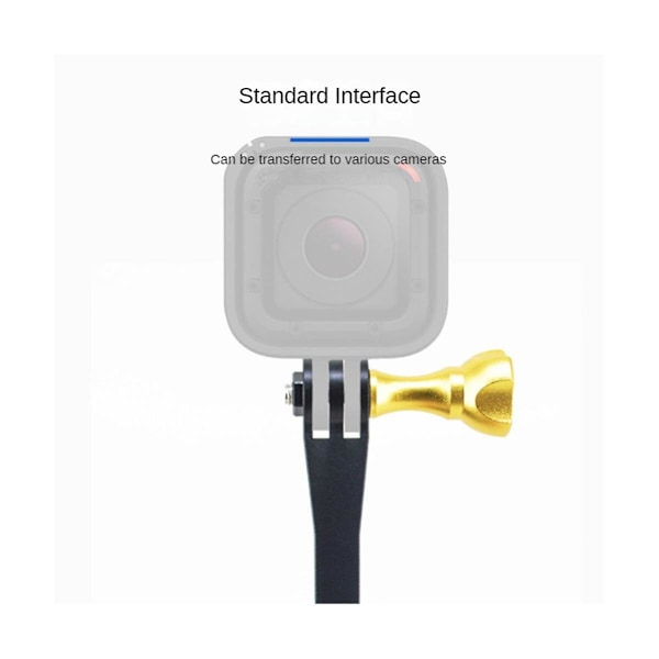For Hero 7/6/5 Kamera Hjelm Forlengelse Selfie Brakett 3-i-1 Forlengelsesstang Universell Forlengelse Br