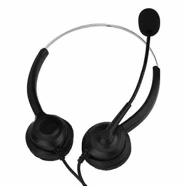 USB-headset for kundesenter med dempefunksjon, støyreduserende headset med mikrofon for datamaskin/telefon/skrivebordsboks