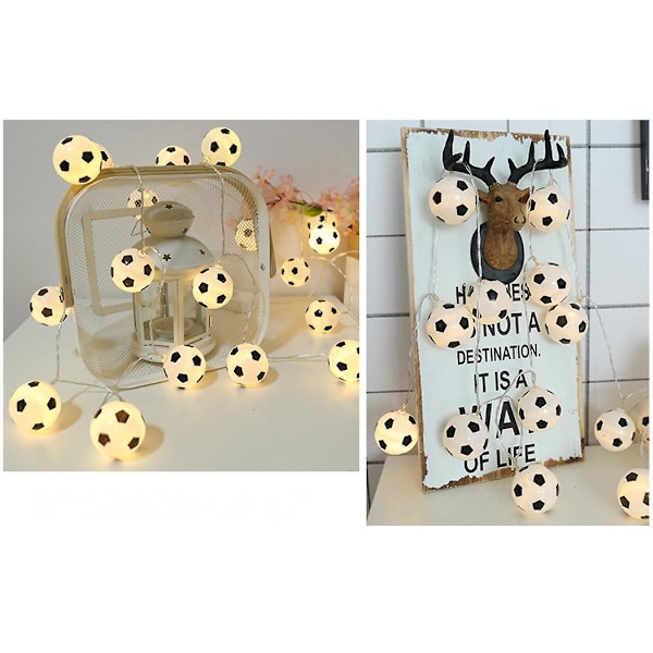 VM-dekorationslampa VM-fotbollslampa Hängande lampa USB-lyktor 5M 50 lysdioder Jul inomhus och utomhus färgad ljusslinga