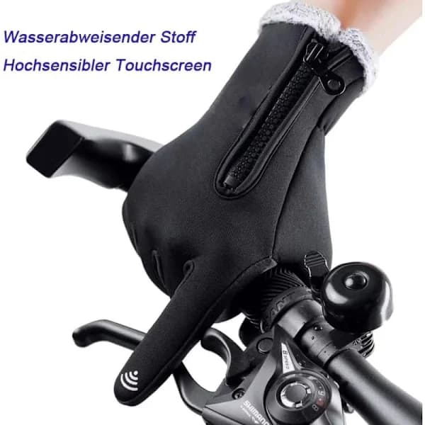 Vinterhandsker, Varme touchscreen-handsker, Vandtætte, Vindtætte sorte M