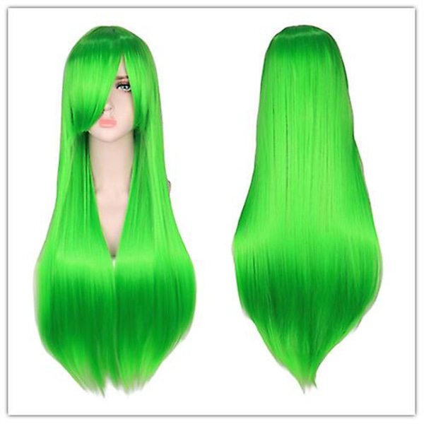 Wekity 80cm Beautiful Charming Cosplay Straight Hair Wig,Grass green,WZ-1249R