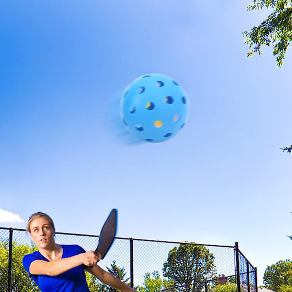 Tränings Pickleball Bollar, Blå ihålig stabil balanserad flygväg Pickleball Bollar Söm Svetsning Teknik 40 Hål Maximal Studskraft för Sport