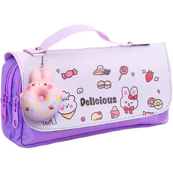 Pencil Case Cute Pen Bag, Students Stationery And Office Pouch Zipper Bag For Pencils, Highlighters, Gel Pen, Markers, Eraser And Other School Supplie