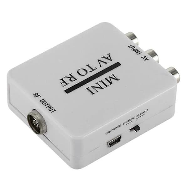 RCA / A / V Komposittvideokabel til RF / Koaksial / Koaksial Konverter - Kompatibel Modulator TV