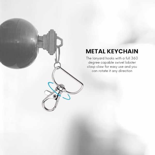 60 stk Swivel Snap Hooks og D-ringer for Lanyard og Syprosjekter (1 tommers innvendig bredde)