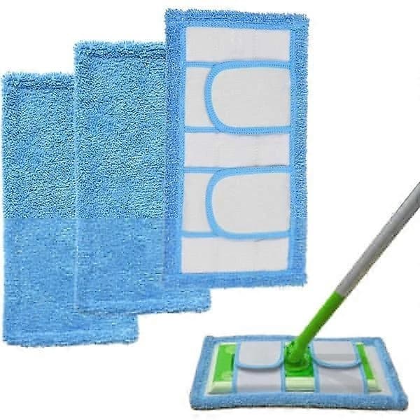 HA~3-pak, Blå Swiffer Sweeper-kompatible, genanvendelige erstatningsklude