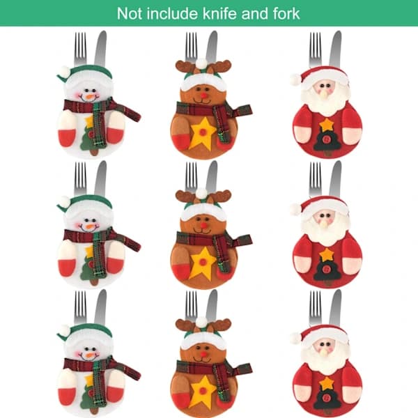 9-pack Jul bestickhållare, köksknivar och gafflar, b
