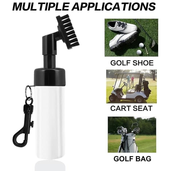 Golfrensebørste (med 148 ml vand), Hård Nylon Golfbørste, Golftilbehør [HkkK] Hvid