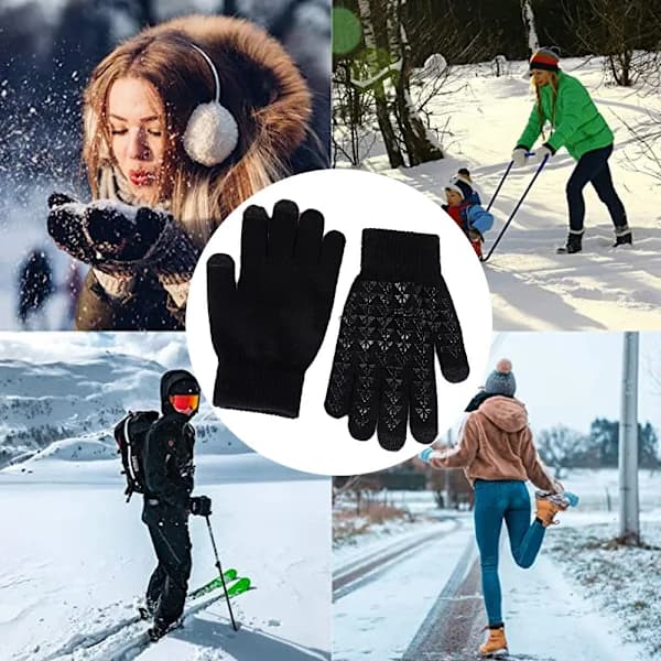 Vinterhandsker til mænd og kvinder - Touchscreen-kompatible med skridsikker silikonegel style 1