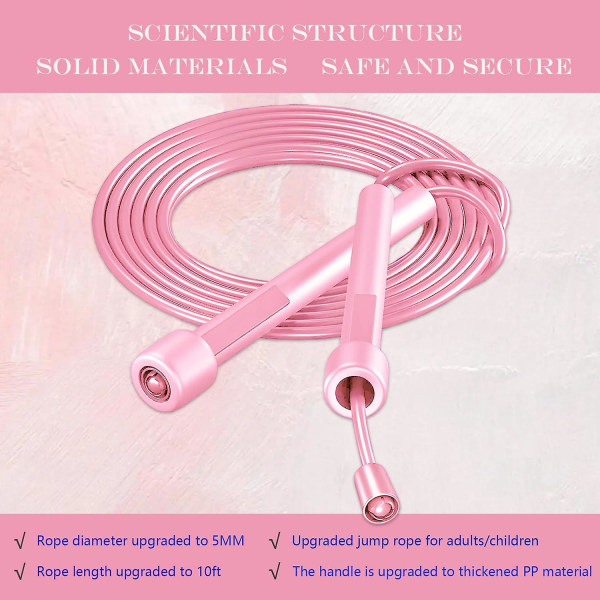 SDIGV hoppetau for barn - Hurtig hoppetau for barn 8-12, lett, flokefri, justerbar, perfekt for småbarn, voksne nybegynnere, hoppetau for trening, forbedre