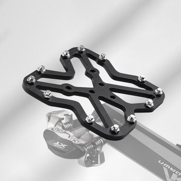 Pedalklossar med snabbkoppling - 1 par, storlek 9*8,5 cm, aluminiumlegeringsmaterial, svart