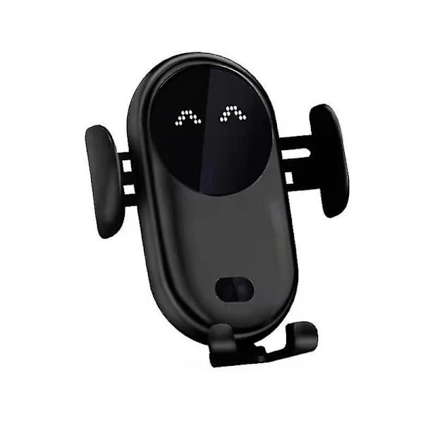 Smart bil trådløs oplader telefonholder smart automatisk sensor bil telefonholder Sort
