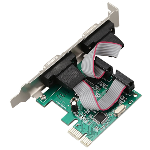 Pci-e Pci Dobbelt Seriel Db9 Rs232 2 Porte Controller Adapter Kort Grøn