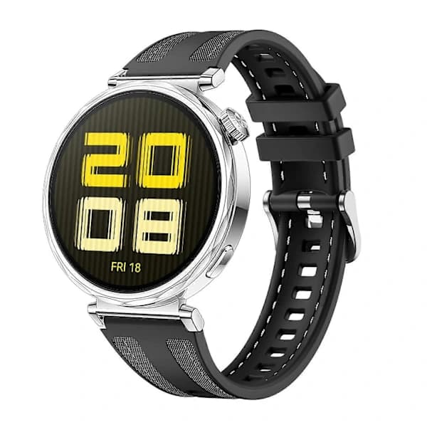 Kompatibel med Huawei Watch GT 5 41mm Nylon Silikone Urrem Sort