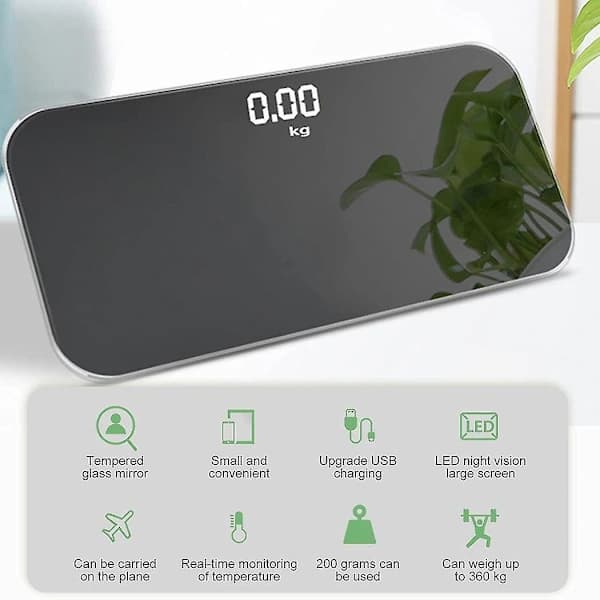 Smart Kroppsvekt Smart Digital Baderomsvekt Speil Mini Elektronisk Vekt Med Bluetooth-overvåking