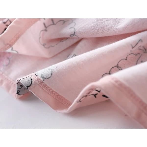Dame pyjamas Bomuldspyjamas Kortærmede pyjamas Afslappede komfortable pyjamas, XL