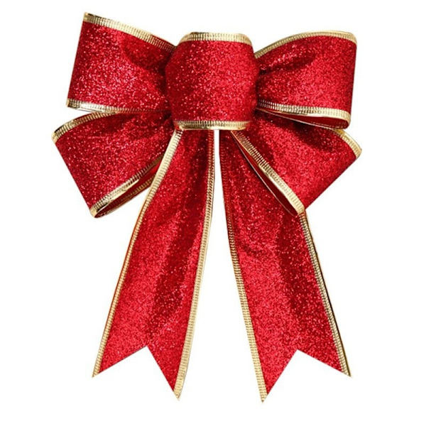 Glitter julgran Bow Ribbon Bows Julgran hängande prydnader för