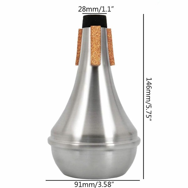 Aluminiumlegering Lille Stum Stum Stum Anti-forstyrrelse Stum Korkkant Beskytter (støjreduktion 60%-