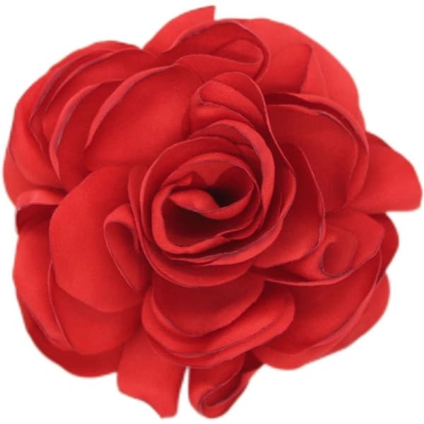 Stor stofrose Broche Blomster Broche Rød rød rød