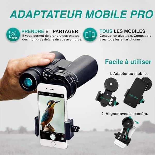 Telefonadapter Pro for kikkerter, monokularer, teleskoper og mikroskoper - XF9-