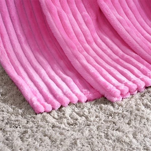 Blød filt, tæpper, sofaplaid, fluffy plaid, 100 x 150 cm Farve: pink