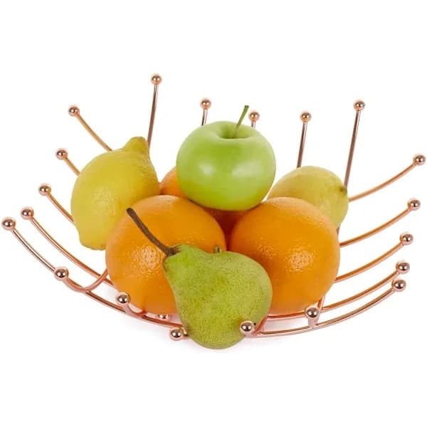 HA~Fruktskål i kobber, oppbevaring, flott gaveidé, robust, elegant og moderne design, størrelse: 26x11cm