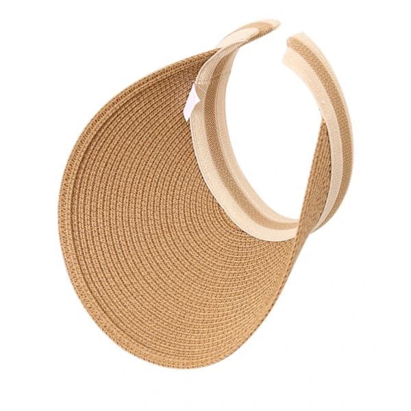 Solhatter for kvinner, sommerhatt for stranden med bred brem, justerbar