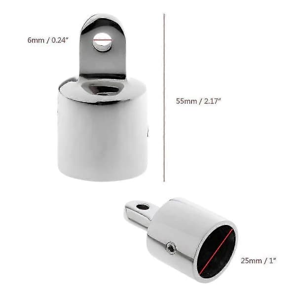 HA~2x Øyefeste Bimini Topp Beslag Båtutstyr 316 Rustfritt Stål 25mm