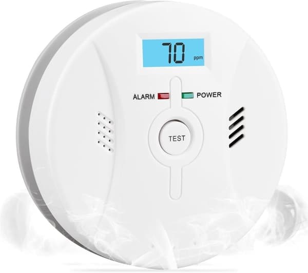 Røyk- og CO-detektor – 2-i-1 – Batteri – LCD – Alarm 85dB – CDR-803