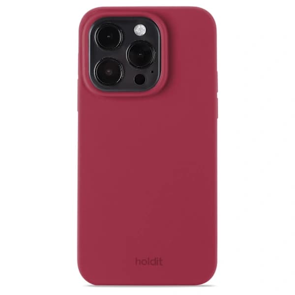 held iPhone 14 Pro Mobilskall Silikon Rød Fløyel 46 46