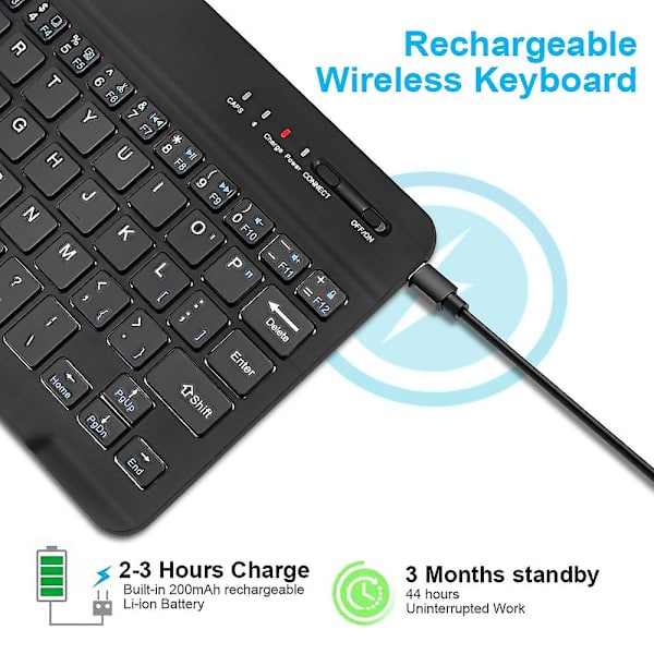 Mini Bluetooth-näppäimistö langaton venäläinen näppäimistö tabletti espanjalainen ladattava näppäimistö tabletille ipad matkapuhelimelle kannettavalle tietokoneelle
