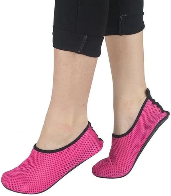 Vandsko til mænd og kvinder, hurtigtørrende åndbart mesh, skridsikker gummisål til svømning, strand, snorkling, blå, XL (EU 40-41)