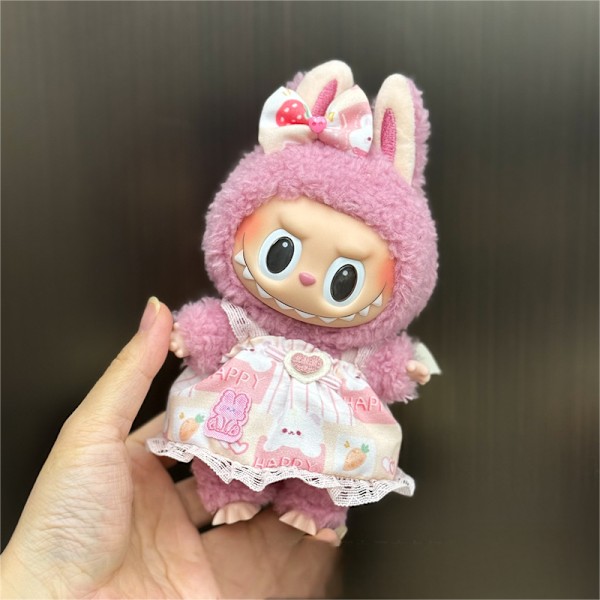 [HH] Endast Kläder 24 Designer 17cm LaBubu Plyschdocka Kläder Anime Söt PVC Figur Docka Overall Kjol Klä upp Kläder 1a 2a 17cm 3