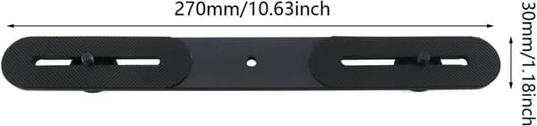 1/4\" Dobbelt Kameramontering Flashbeslag 27cm/10.6\" Dobbelt Kameramontering Hardware Flash Forlængerstang