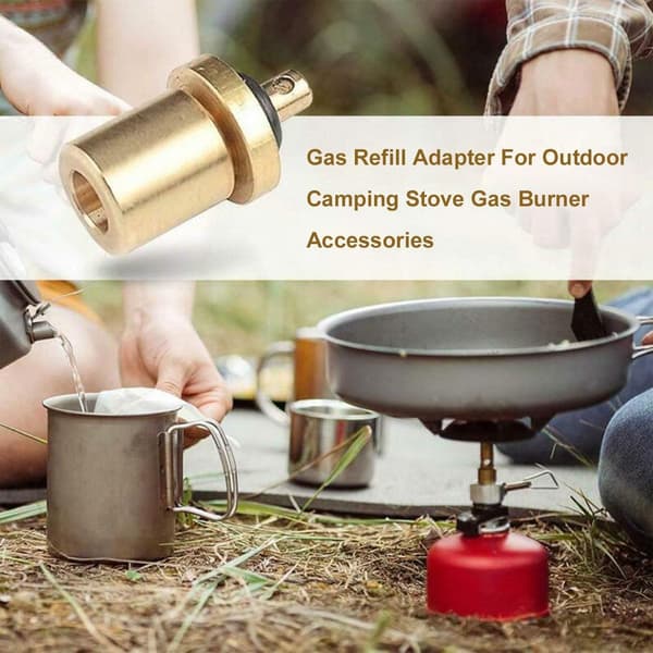 5-pakning gassflaskeadapter, campinggassflaskepåfyllingsadapter, gasspåfyllingsadaptere, for tilbehør til campinggassbrenner