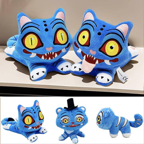 K-Pop Dæmonjægere Derpy Tigerlegetøj Smlarfill Docking Legetøj (Anime Gave) Blue Smile