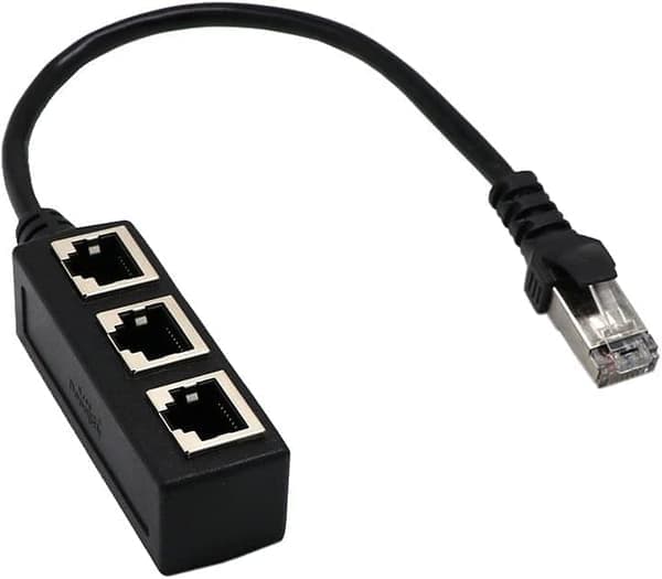 LAN Ethernet Hub - RJ45 LAN Ethernet Netværkssplitter - 3-i-1