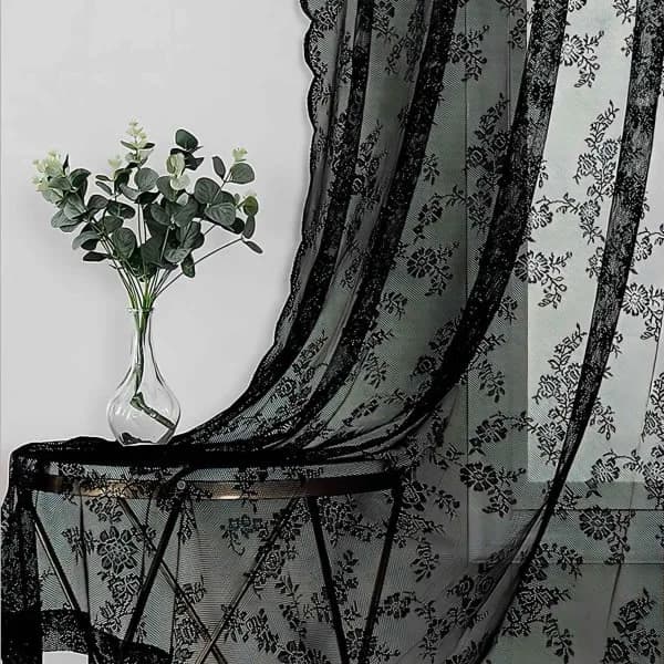 Sorte blonde gardiner 2-pak Sort 100 x 200 cm