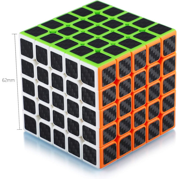 Magic Speed Cube 5x5x5 Speed Cube Magic Cube Kolfiber, ZQKLA