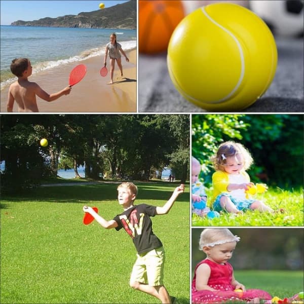 Bløde skumtennisbolde, 4 stk. skumbolde med højt opspring, bløde bolde I