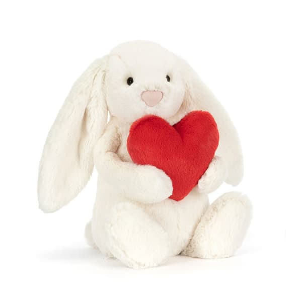 Bashful Rød Kærlighedshjerte Kanin 18cm Jellycat Serie Plyslegetøj