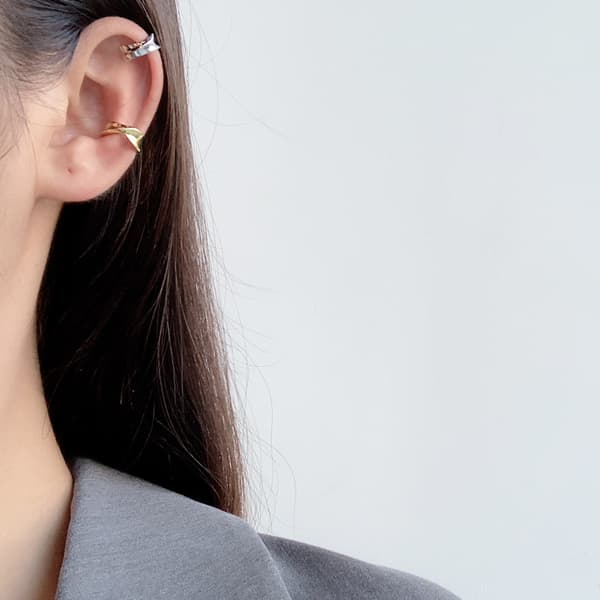 Øremanchet-øreringe 925 sterlingsølv uden piercing i brusk