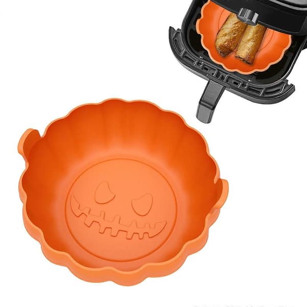 Græskar Silikone Bageform af Fødevarekvalitet, Silikone Airfryer Måtte Sikkerhedsbageudstyr til Ovn og Damper