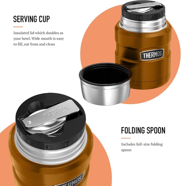 Stainless King Madkasse, 500 ml Kapacitet - Elegant Multifunktionel Flaske til Daglig Madlavning - Holdbart Rustfrit Stål