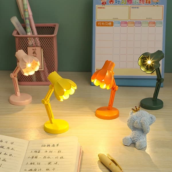 1 stk. klemmelampe mini liten LED leselampe bærbar for